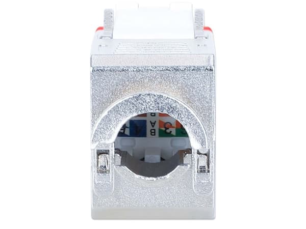 Intellinet Network Solutions INTELLINET Cat6a 10G Slimline Keystone -moduuli STP työkaluvapaa, jossa on snap-in klipsi kiinteälle johdolle kullatut k