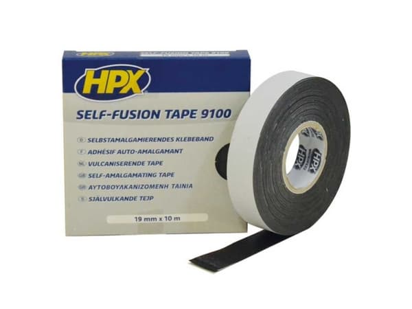 HPX selv vulk. tape sort 19mm x10m