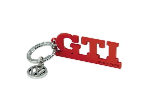 VW GTI nyckelring med logohänge, röd