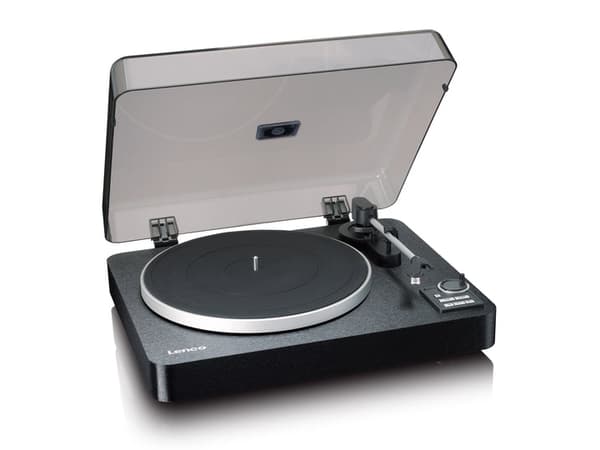 Lenco LBTA-165BK, Beltedrevet platespiller, Automatisk, Sort, Tre, Metall, 33,45 RPM