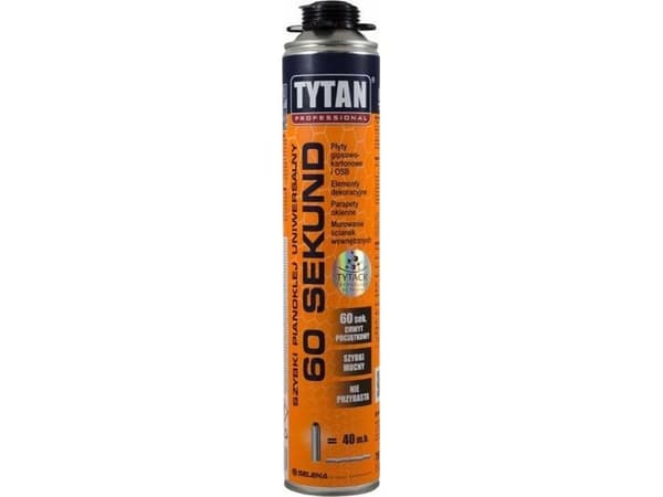 Titanium TITANIUM UNIVERSAL FOAM ADHESIVE PISTOL 60 SECONDS 750ML