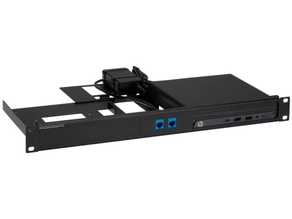 Rackmount.IT RM-HP-T2 - Monteringssett for nettverksenhet - rackmonterbar - kullsort - 1U - 19"