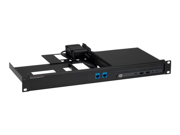 Rackmount.IT RM-HP-T2 - Monteringssett for nettverksenhet - rackmonterbar - kullsort - 1U - 19"
