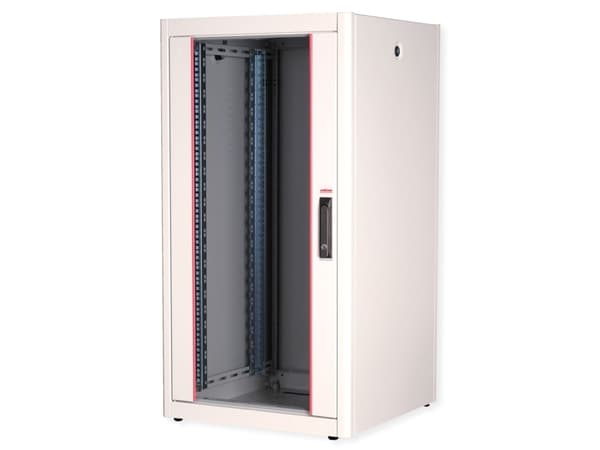 ROLINE 26.21.0031, Vapaasti seisova teline, 22U, 600 kg, Telinekiskot, Säädettävät jalat, 45.4 kg