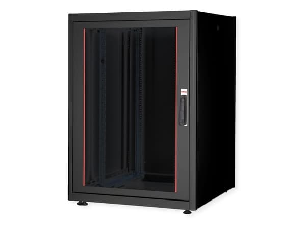 ROLINE 26.21.0202, Fristående rack, 22U, 600 kg, Kuggskenor, Justerbara fötter, 62 kg