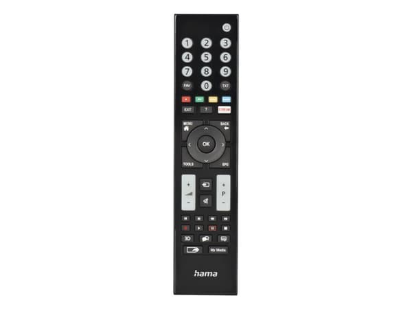 Hama 00221065, TV, IR trådlös, Tryckknappar, Svart