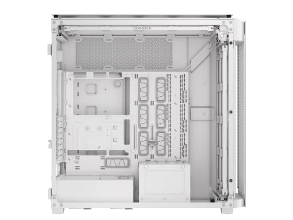 CORSAIR 9000D RGB AIRFLOW - Super full tower - SSI EEB - sidepanel med vindu (herdet glass) - ingen strømforsyning (ATX) - hvit - USB/lyd