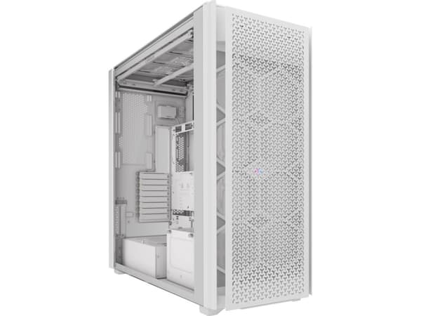CORSAIR 9000D RGB AIRFLOW - Super full tower - SSI EEB - sidepanel med vindu (herdet glass) - ingen strømforsyning (ATX) - hvit - USB/lyd