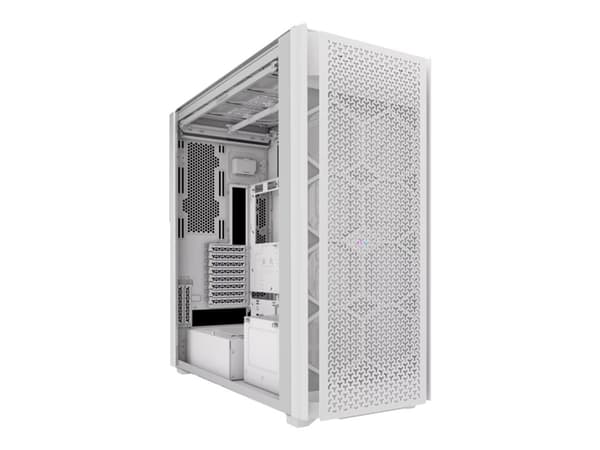 CORSAIR iCUE - - sivupaneeli ikkunalla (karkaistu lasi) - Ei virtalähdettä - USB/ääni Valkoinen