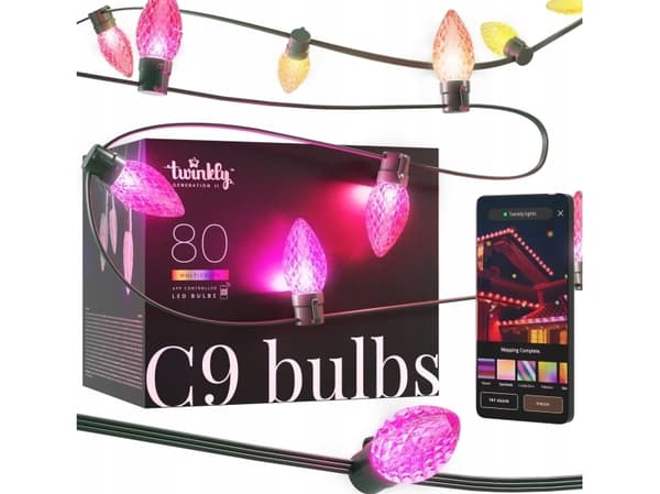 Twinkly Generation II Multicolor - Lett kjede - LED x 80 - 30 W - klasse G - RGB-lys - 15000 K