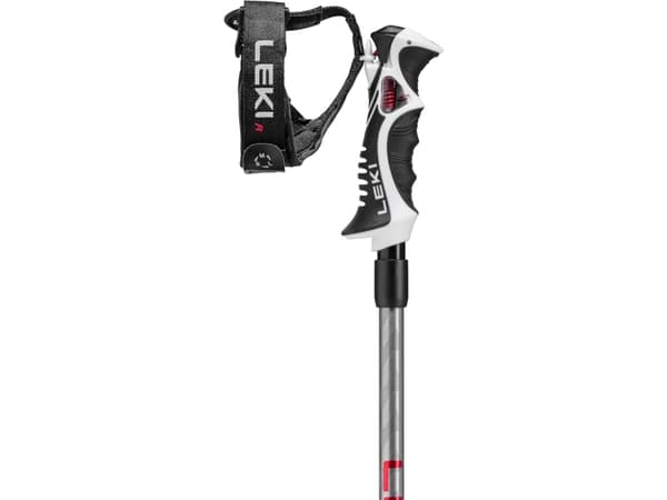 LEKI Hot SHOT S, Skidtävlingar, 135 cm, Vuxen, Unisex, Svart, Ljusgrå, Gjuten aluminium