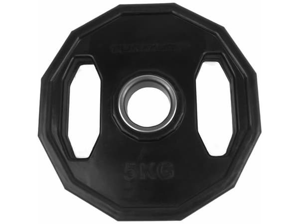 Tunturi 14TUSCL274, -, Kumipinnoitettu painolevy, 5 kg, Musta, 5 kg, 5 cm