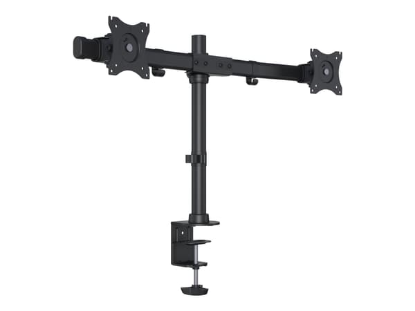 Multibrackets M Deskmount Basic Dual - Monteringssats (montering på skrivbord) - för 2 LCD-bildskärmar - stål, höggradig aluminium - svart - skärmsto