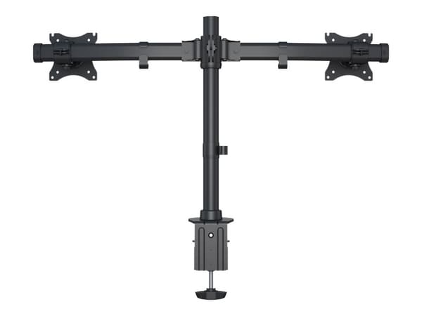 Multibrackets M Deskmount Basic Dual - Monteringssats (montering på skrivbord) - för 2 LCD-bildskärmar - stål, höggradig aluminium - svart - skärmsto