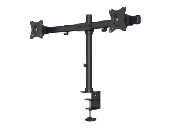 Multibrackets M Deskmount Basic Dual - Monteringssats (montering på skrivbord) - för 2 LCD-bildskärmar - stål, höggradig aluminium - svart - skärmsto