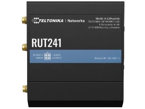 Teltonika RUT241 - Trådløs ruter - WWAN 2,4 GHz - 2G, 3G, 4G - DIN-skinnemonterbar