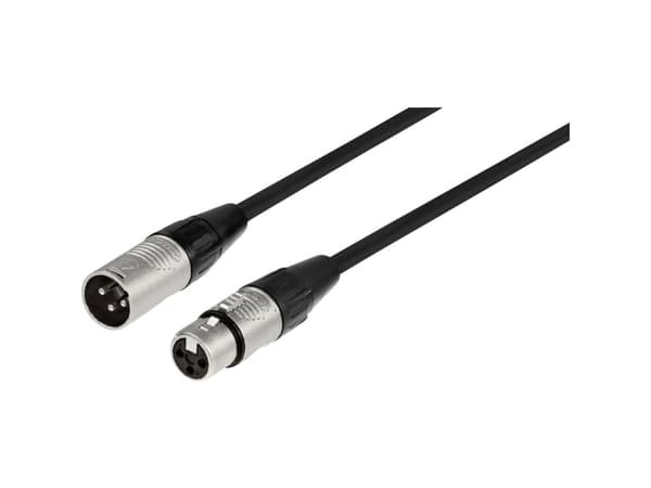 Monacor MECR-50/SW XLR Kabel [1x XLR-stik - 1x XLR-tilslutning] 0,5 m Sort