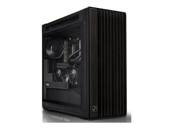 ASUS ProArt PA602 - Wood Edition - mid tower - utvidet ATX (E-ATX) - sidepanel med vindu (herdet glass) - ingen strømforsyning - svart - USB/lyd Sort