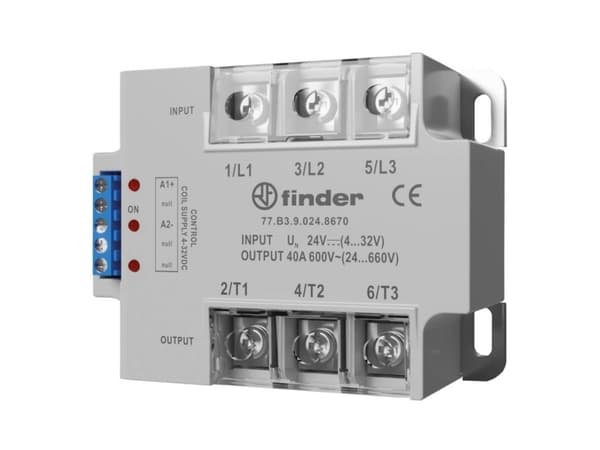 Finder Halvlederrelæ 77B182308650 40 A Koblingsspænding (max.): 660 V/AC Vekslende ved nulspænding 1 stk