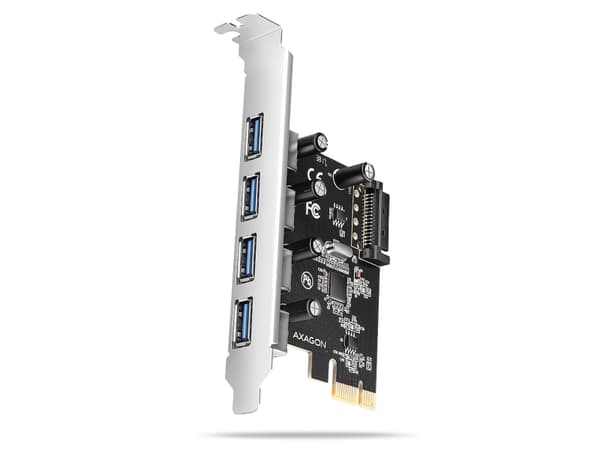 Axagon AXAGON PCEU-430RS-kontroller, PCIe-kontroller, 4x USB 5Gbps-port, SATA-strømforsyning, Renesas PD720201, SP