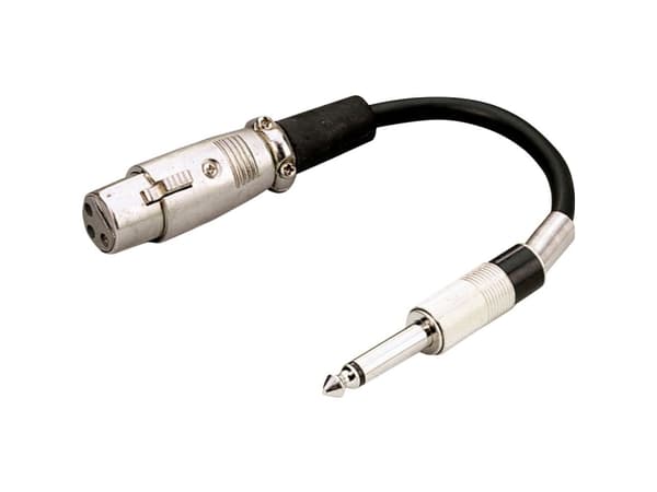 Monacor MCA-15/1 Audio Adapter [1x XLR-tilslutning - 1x Jackstik 3,5 mm] 15 cm