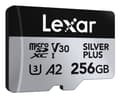 Miniatyrbild 1 av 5: Lexar Professional SILVER PLUS, 256 GB, MicroSDXC, Klass 3, UHS-I, 205 MB/s, 150 MB/s
