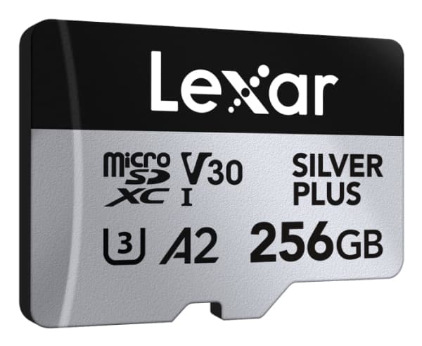Lexar Professional SILVER PLUS, 256 GB, MicroSDXC, Klass 3, UHS-I, 205 MB/s, 150 MB/s