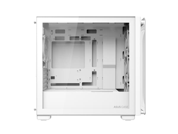 ASUS A23 PLUS - microATX - sidepanel med vindu (herdet glass) - ingen strømforsyning - hvit - USB/lyd