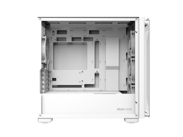 ASUS A23 PLUS - microATX - sidepanel med vindu (herdet glass) - ingen strømforsyning - hvit - USB/lyd