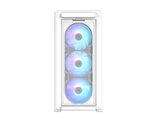 ASUS A23 PLUS - microATX - sidepanel med vindu (herdet glass) - ingen strømforsyning - hvit - USB/lyd