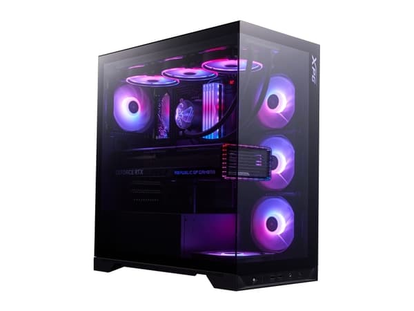 XPG Invader X BTF, Midi Tower, PC, Svart, ATX, micro ATX, Mini-ATX, SPCC, Härdat glas, 17,5 cm