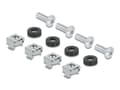 Miniatyrbilde 3 av 5: Delock 19" effektbryterlist med deksel og DIN-skinne 3 HE metall sort