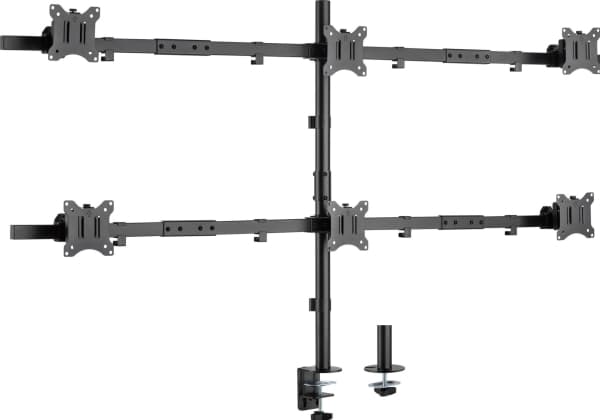 InLine-pöytäkiinnike 6x LCD/LED-näytölle enintään 81cm 32" max. 7kg (23108I)