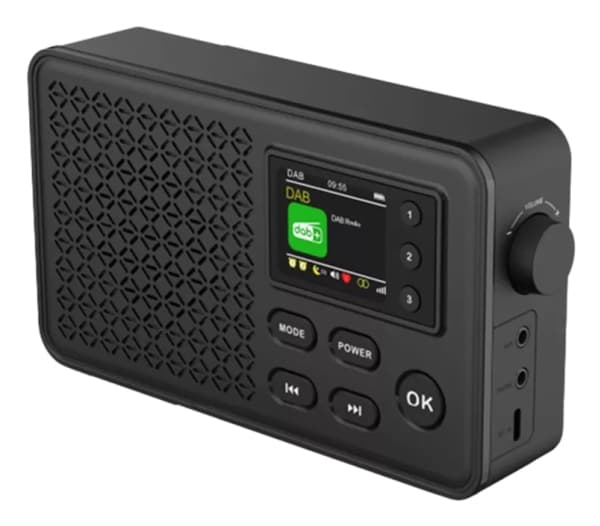 DENVER DAB-57 - Bærbar DAB-radio - 10 watt - svart