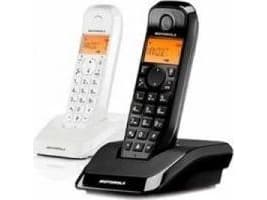 Motorola S12 Duo, DECT telefon, Trådløst håndsett, Ringe-ID, Sort, Hvit