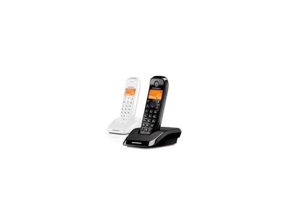Motorola S12 Duo, DECT telefon, Trådløst håndsett, Ringe-ID, Sort, Hvit Sort, Hvit