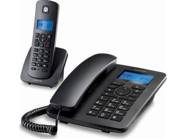 Motorola C4201, Analog/DECT-telefon, Kablet og trådløst håndsett, Ringe-ID, Sort Sort