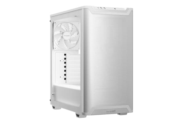 be quiet! Pure Base 501 Airflow Window - Midi-tårn - ATX - sidepanel med vindu (herdet glass) - ingen strømforsyning (ATX / PS/2) - hvit - USB/lyd