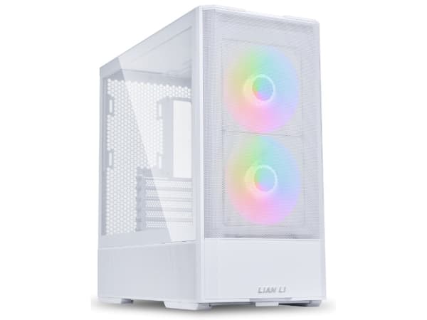 Lian Li Lancool 207, Midi Tower, PC, Hvid, ATX, micro ATX, Mini-ITX, Stål, Hærdet glas, Spil Vit