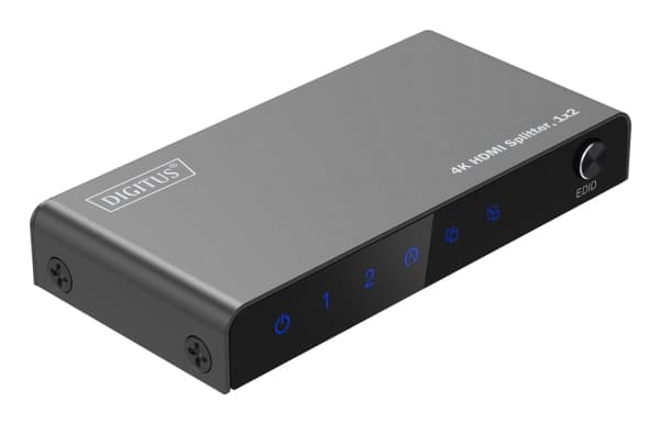 DIGITUS - Video/lyd-splitter - 4K, 1x2 - 2 x HDMI - stasjonær