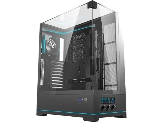 Darkflash datorchassi Darkflash DY450L PRO med fläkt (svart)
