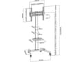 Miniatyrbilde 2 av 5: Techly ICA-TR21L, Multimediavogn, Sort, Flatskjerm, 35 kg, 5 kg, 81,3 cm (32")