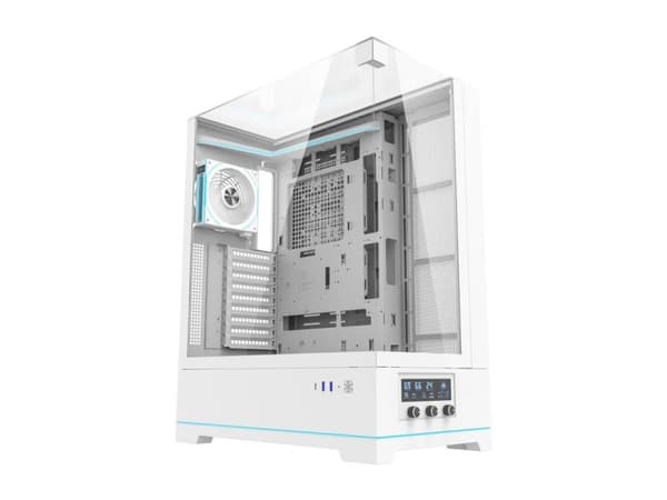 Darkflash-deksel Darkflash DY450L PRO datamaskindeksel med vifte (hvit)