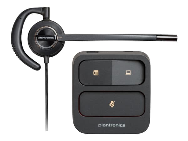 Poly - Sats med öronöglor för headset - liten och stor - svart