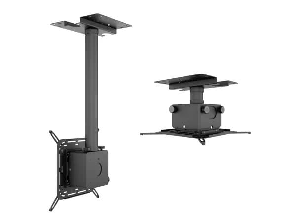 Multibrackets 0587, Tak, 40 kg, Sort, 150 - 1000 mm, 360°, -5 - 5°