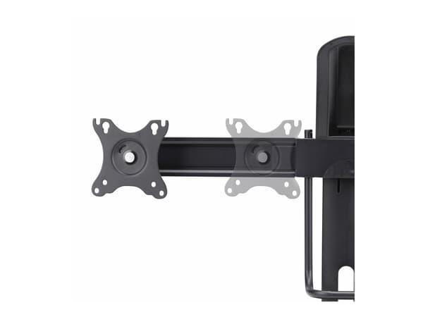 StarTech.com Crossbar Dual Monitor Desk Stand, Double 27inch Screens/VESA - Ställ - för 2 monitorer - plast, aluminium, stål - svart - skärmstorlek: