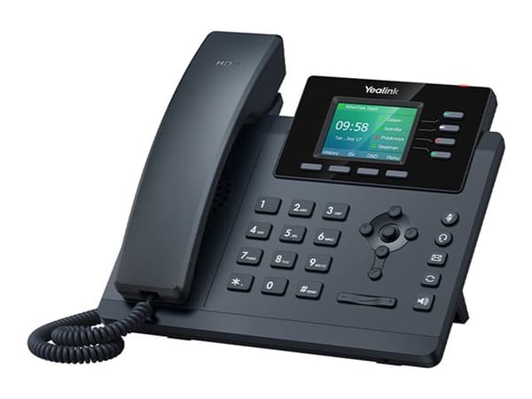 YEALINK IP-puhelin T34W WLAN 2.4'' 320x200/2xSIP/2xLAN/WiFi musta