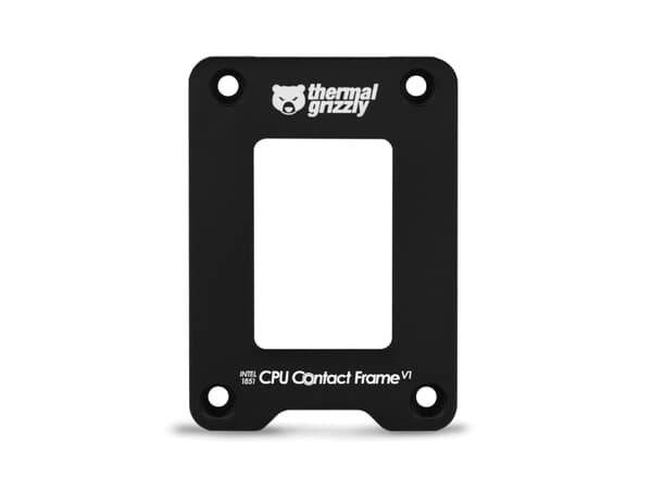 Thermal Grizzly TG-CF-I1851-V1, Uppgraderingssats för ram, Gjuten aluminium, Svart, LGA 1851, 71 mm, 51 mm