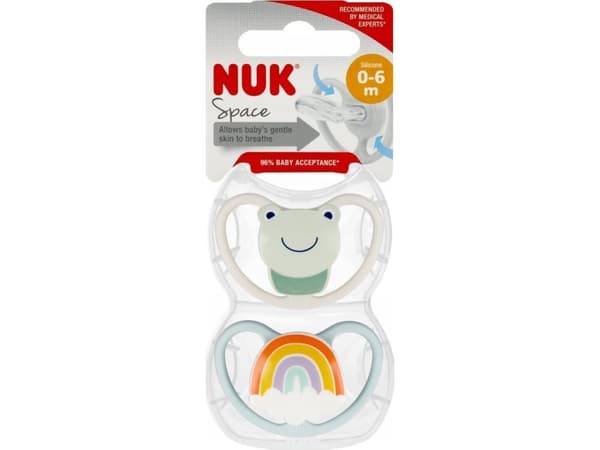 NUK NUK Smokk USP 2EL 0-6 SIL SPAC N/B 10730313 A6