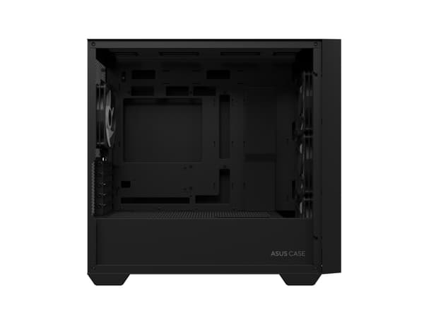 ASUS A21 Plus - microATX - sidepanel med vindu (herdet glass) - ingen strømforsyning - svart - USB/lyd